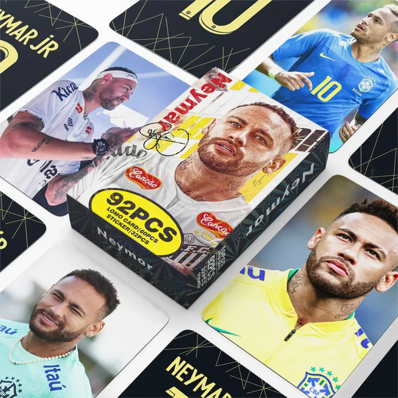 92pcsNeymar Collectible Photo Card - Football StarKPOPPeripheralLOMOMini truck