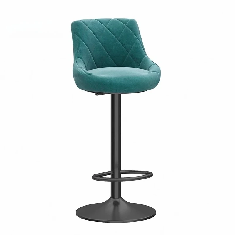 

Bar chair Modern simple backrest Wrought iron rotating bar table Lifting bar chair High stool