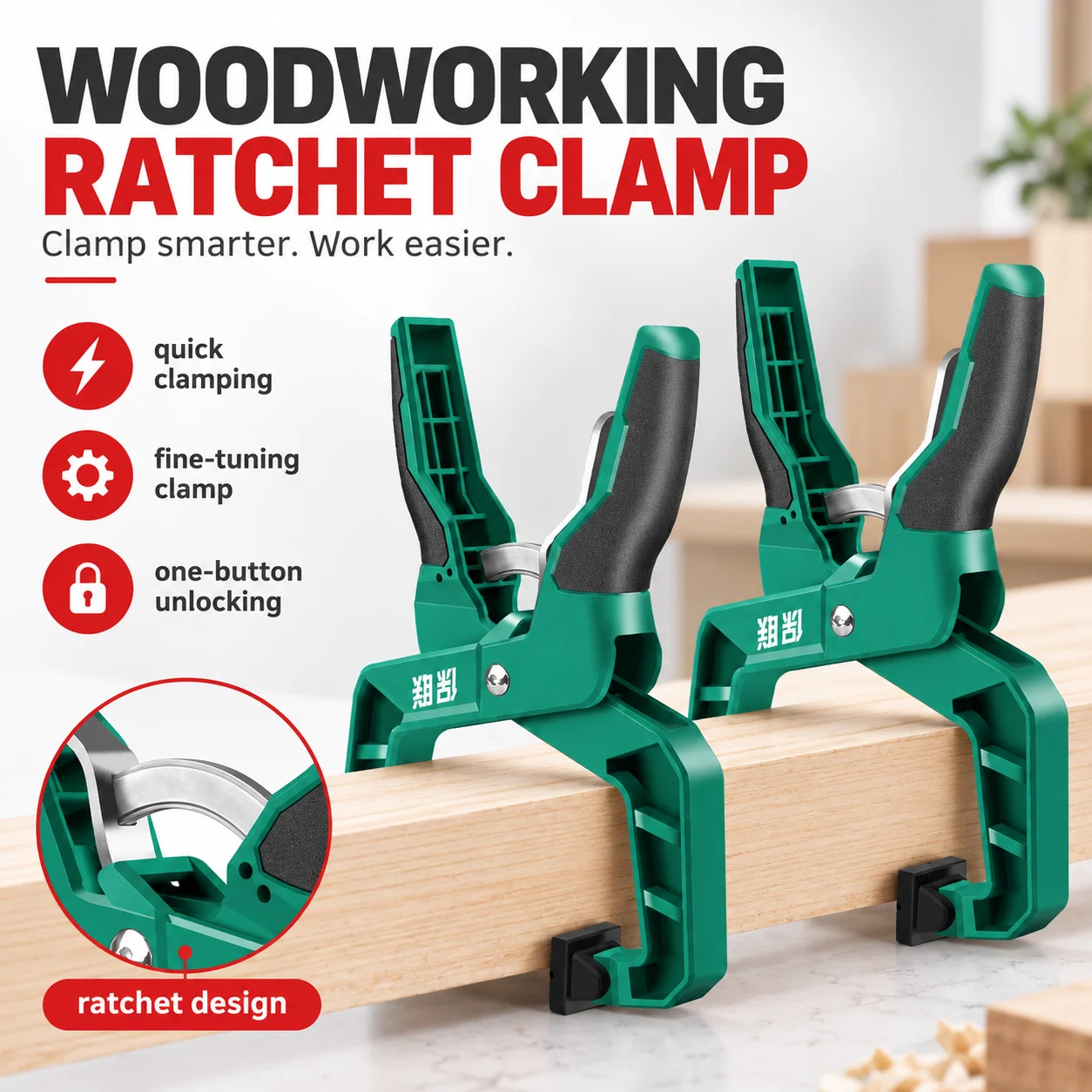 1pcs Quick Clamp Heavy Duty Table Vise for Drilling Machine Terminals C Resin Woodworking Tool Professional Locking Pliers Grip