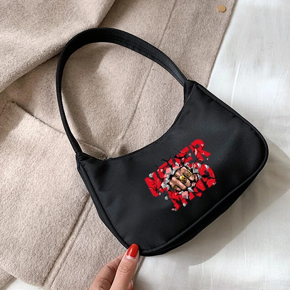 2022 Women's Mini Underarm Bags Fashion Street Handbag Small Bag Hand Print Casual Underarm Bag Shopping Shoulder Purse Bags