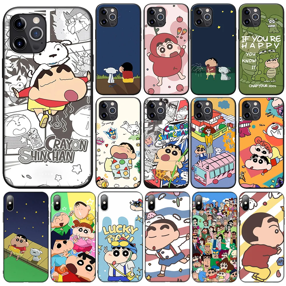 F-27 C-Crayon Cartoon Shin-Chan New Phone Case for Xiaomi Redmi Note 11 11s 10 10s 9 9s 10t 8T 8 7 6 Pro Max