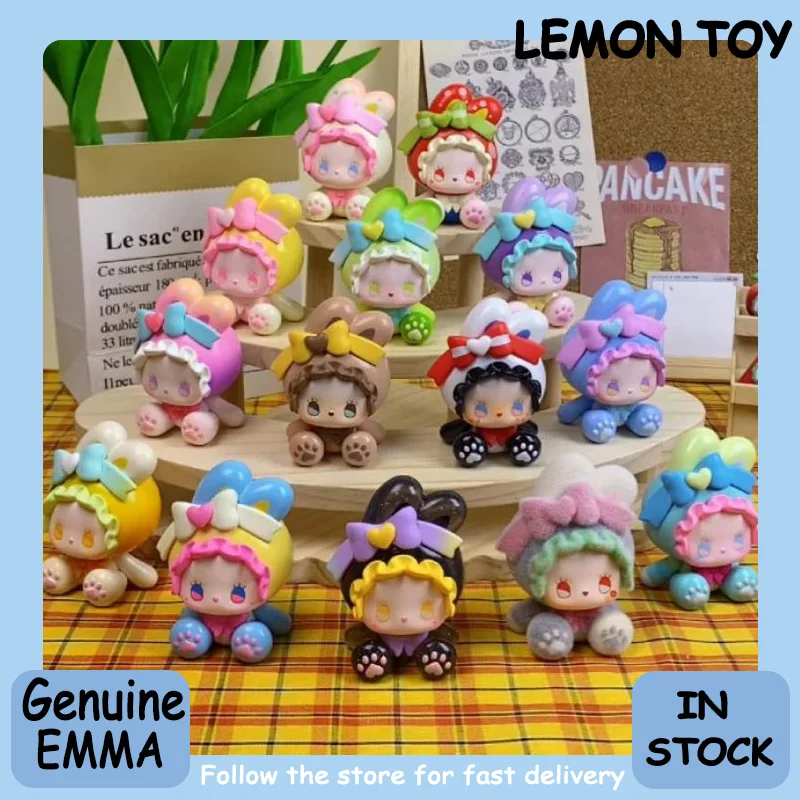 

Подлинная коллекционная дебютная серия Emma Bunny, слепая коробка, мини-кукла, милая фигурка, украшение для рабочего стола, модный тренд, подарок