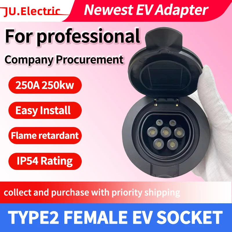 

IEC 62196-2 Type 2 Socket Electric Vehicles AC Charging Pole Socket Type2 female socket Single three Phase 32A