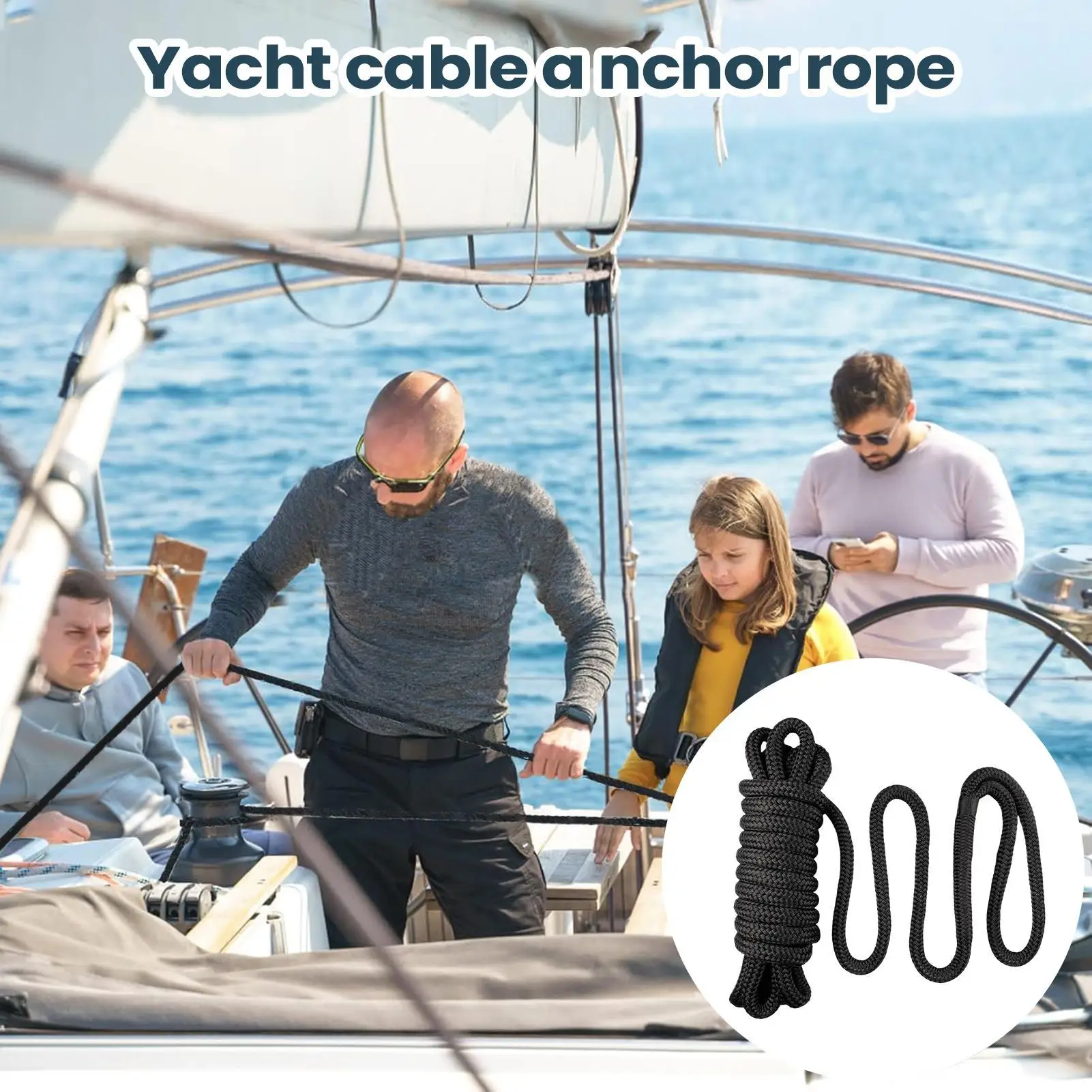 Boat Lines For Docking Heavy-Duty Cord 5/8inch X 15FT Dock Ropes For Boats For Fishing Sailing Mooring Marine Activities