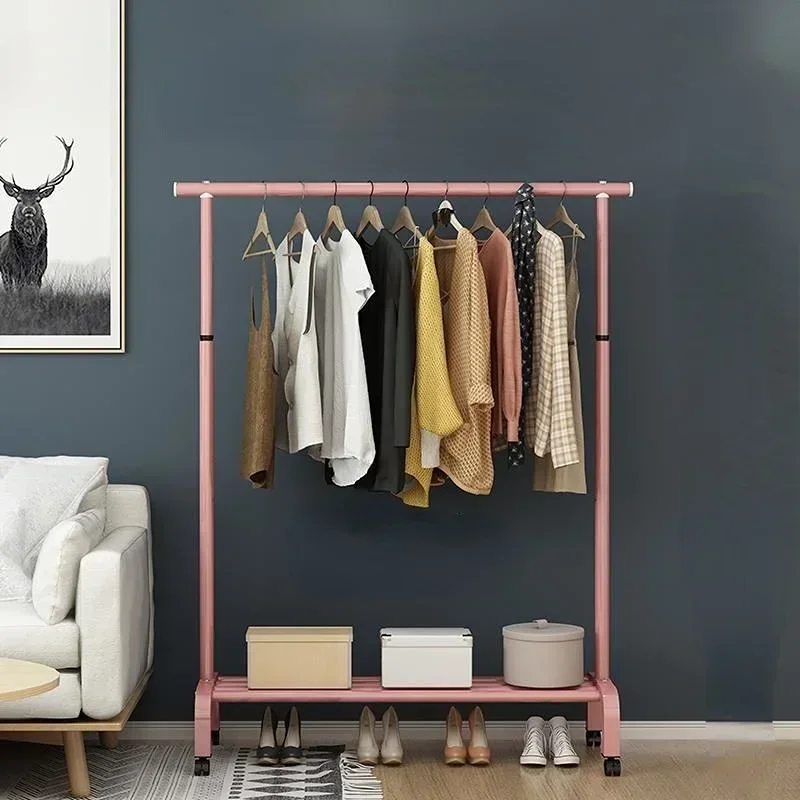 

Simple Coat Rack Can Be Moved Reinforced Metal Frame Clothes Organizer Sturdy Bedroom Wardrobe Closet Clothing Drying Hanger