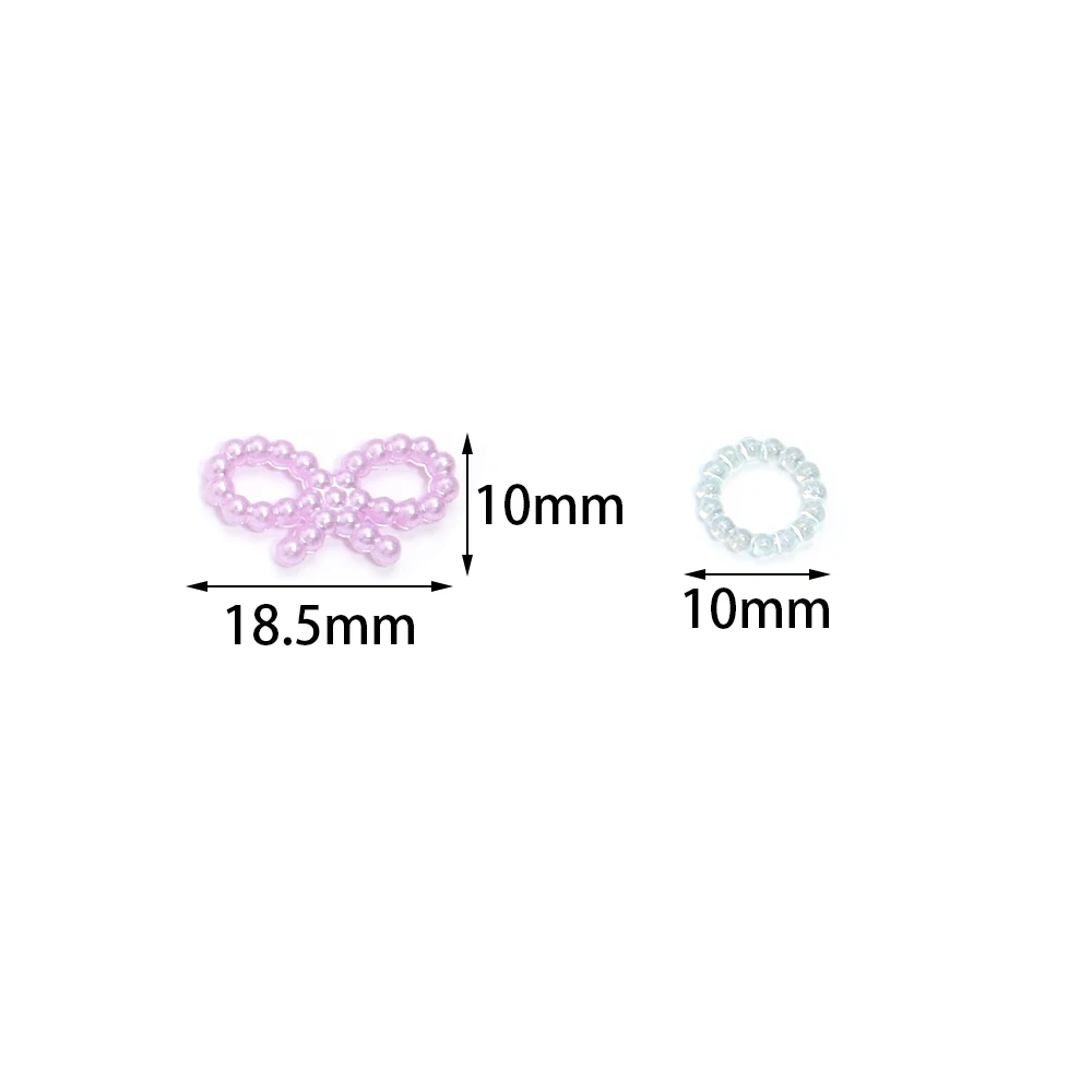 100-100 stücke Farbverlauf Farbe abs Imitation Perle Kreis/Bogen Ende Perlen Charme für DIY Schmuck Herstellung Halskette Armbänder Zubehör – Detail 1