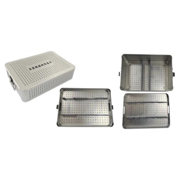 Stainless Steel Sterilizing Box autoclavable case disinfection tray for medical instruments