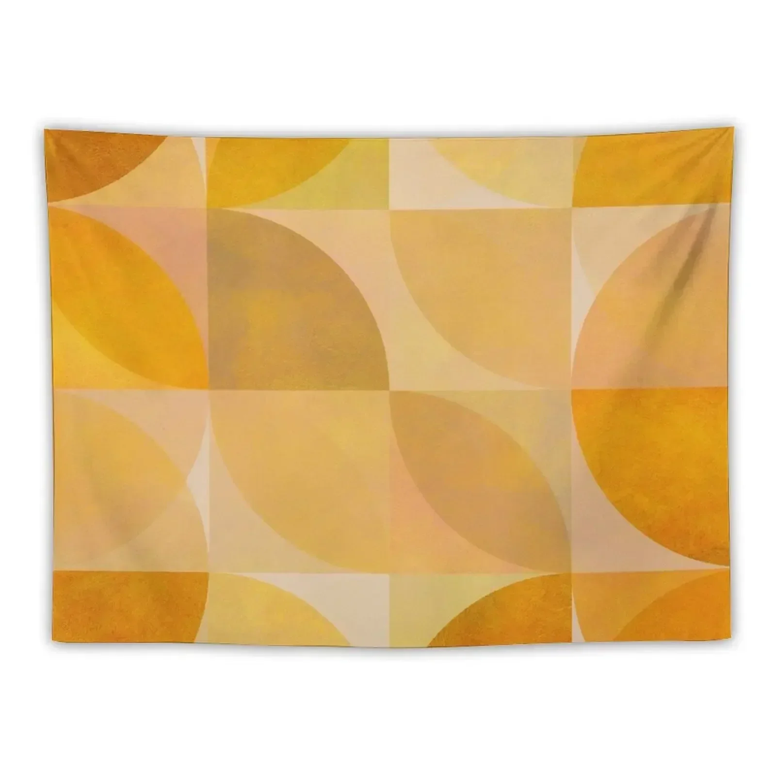 

golden mid century geometry Tapestry Aesthetic Room Decoration Room Aesthetic Decor For Bedroom Tapestry