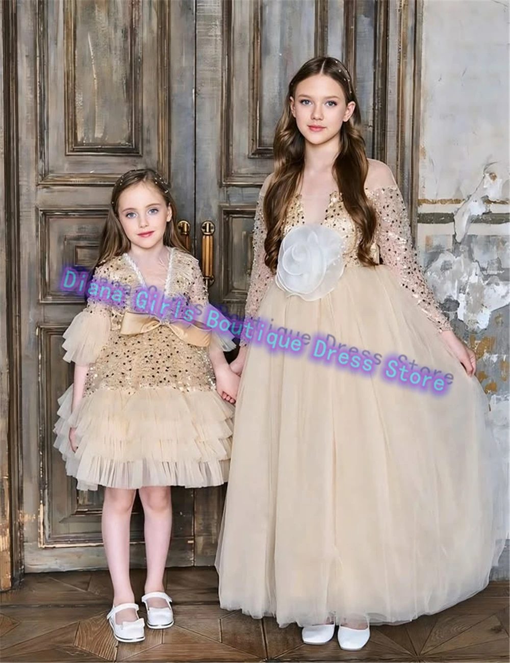 Magnifique robe colorée pour petites filles, motif floral, pour mariage, Rhde promo, première communion