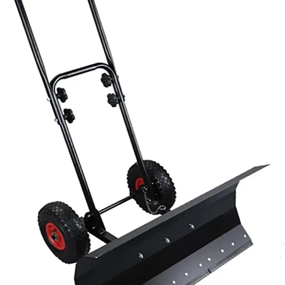 

Колесная лопата для снега с регулируемой ручкой и лезвием из углеродистой стали для подъездных дорог, тротуаров и многого другого