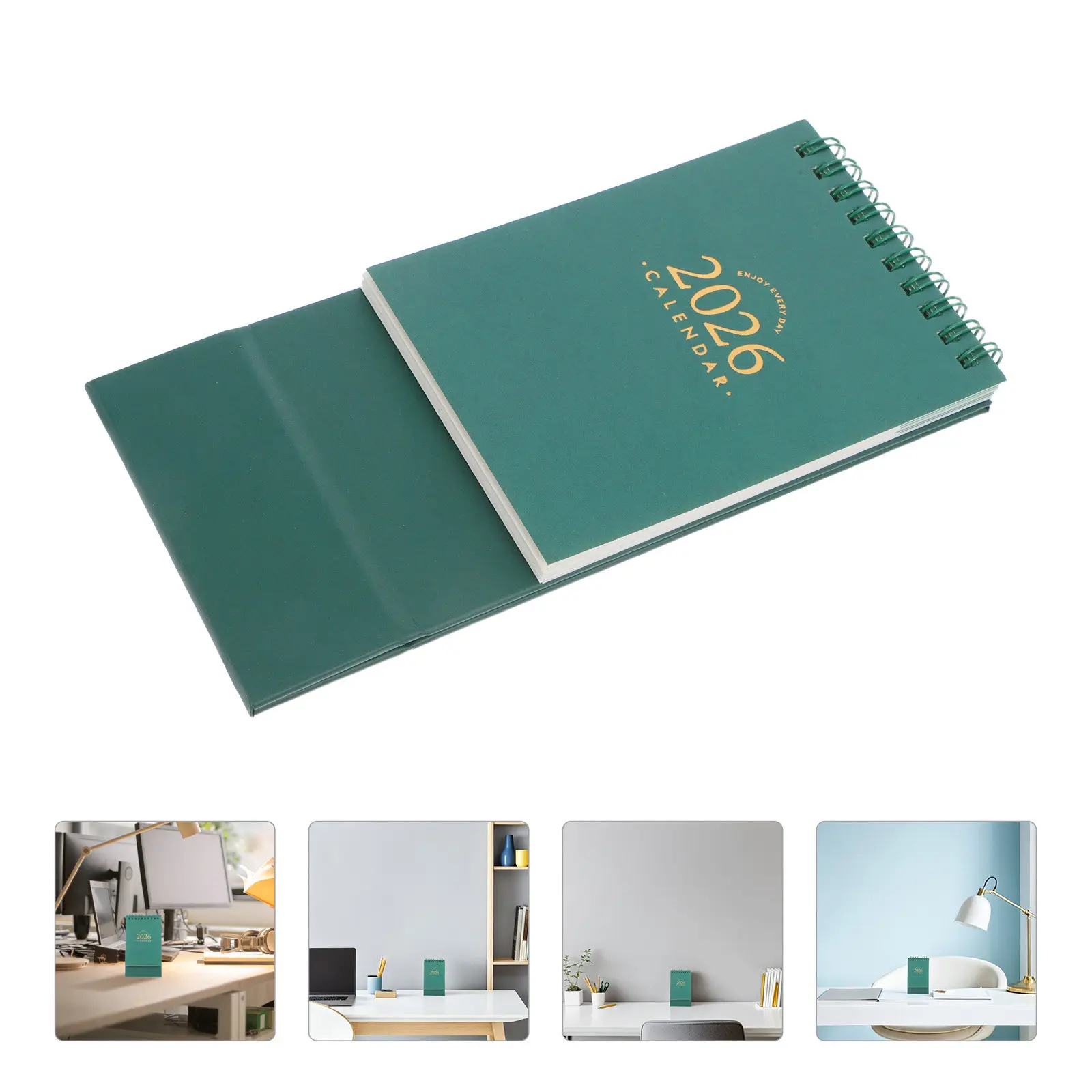 

2026 Small Desk Calendar Mini Standing Flip Desktop Calendar with Twin-Wire Binding Ultra-Thin Compact Design for Professionals
