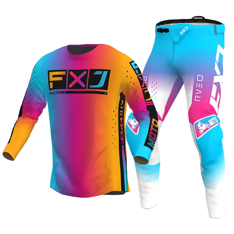 motocross gear set racing suit Off-road MX Enduro MOTO Mens Kits Women's Motorcycle Combo white Pink black red green