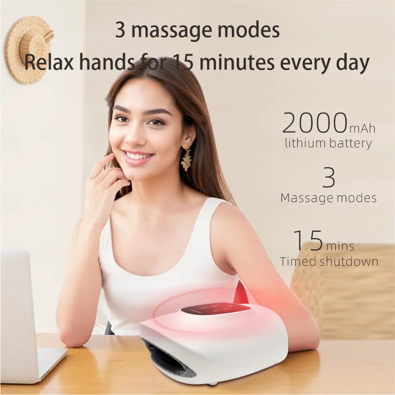 

Electric Hand Massager Portable Air Compression Hot Compress Palm Finger Massage Relaxation