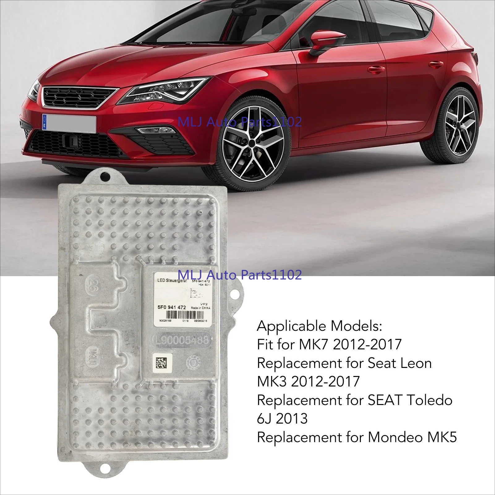 

5F0941472 L90005488 Xenon LED Head Light Lamp Ballast Control Module For VW Seat Leon ST 3RD Module 5F0941472B