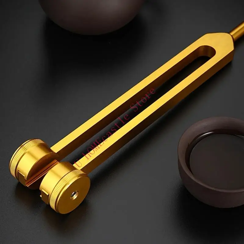 63HF Tuning Fork Set 128 Hz Medical Tuning Fork Hearing Test Aluminum Alloy Tuning Energy Fork with Hammer Tap Musical Tool