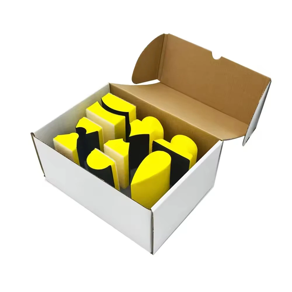 9-teiliges Handschleifblock-Pad-Set mit Klettverschluss, Handschleifblock für Möbel, Restaurierung, Zuhause, Kunst, Auto, Holz und Metallspalt