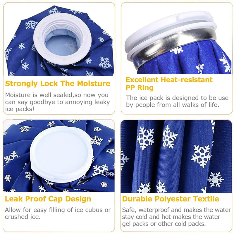 كيس الماء الساخن والثلج القابل لإعادة الاستخدام للإصابات الرياضية حزمة الثلج التفاف كيس الثلج المبرد العلاج حزم لتخفيف آلام الوجه الكاحل الركبة