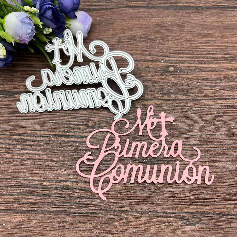 Mi Primera Comunión Cake Topper dies Metal Cutting Dies Stencils For DIY Scrapbooking Decorative Embossing Handcraft Template