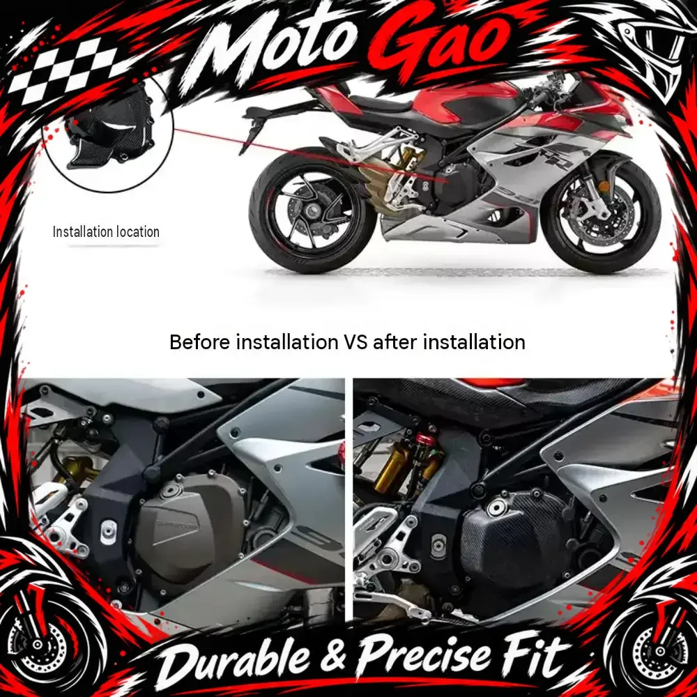 【Precise Fit】High-Quality Carbon Fiber Engine Protection Cover for QJMOTOR SRK921RR Motorcycles