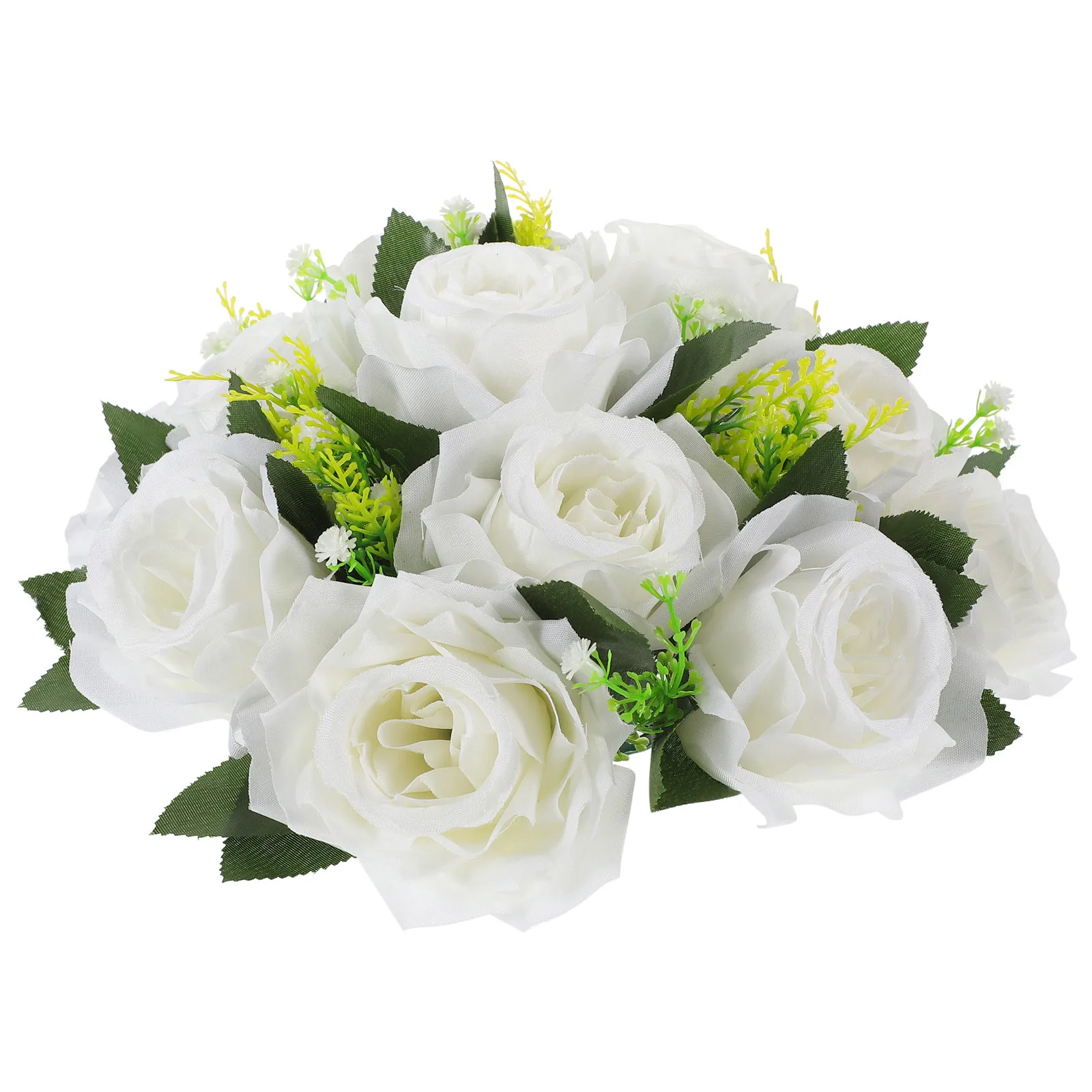 

Fake Flower Rose Ball Arrangement - Vivid Natural Style Simulation Floral for Dining Table, Bedroom, Living Room, Photo Props