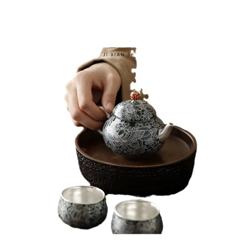 

silk butterfly love flower kung fu tea set for teachers, elders, friends, retired mother birthday