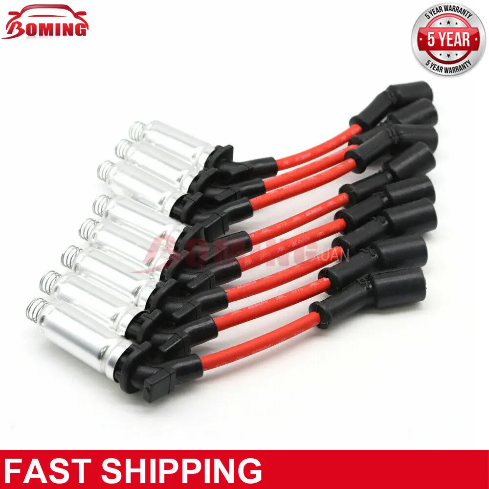 8Pcs/lot Ignition Spark Plug Wire Kit Set Cable 48322R For Chevrolet Avalanche GMC Envoy Yukon XL Pontiac Grand Prix GTO Hummer