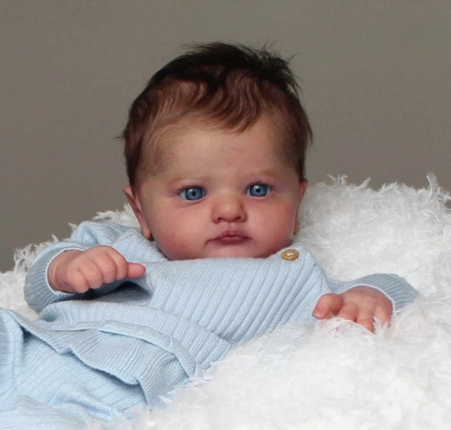 NPK 18 inch Reborn Doll Kit Mila Zachte Levensechte Real Touch Frisse Kleur Ongeverfd Onvoltooide Pop Onderdelen met Doek Lichaam DIY
