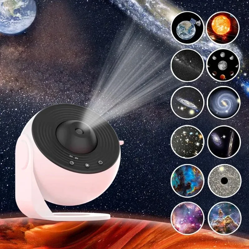 Projetor LED Night Light Galaxy, projetor de céu estrelado, lâmpada de planetário para quarto, crianças decorativas, presente infantil, rotação de 360 °