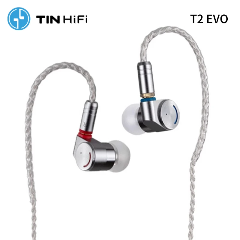 

Original TINHIFI T2 EVO Earphones in-ear HIFI Wired Headphones High Quality Earbuds Metal with MMCX Detachable Cable Headset