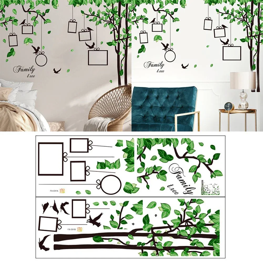 100% nuevo pegatina de pared pegatinas árbol verde decoración del hogar pegatinas de pared pegatinas de pared decoración familiar