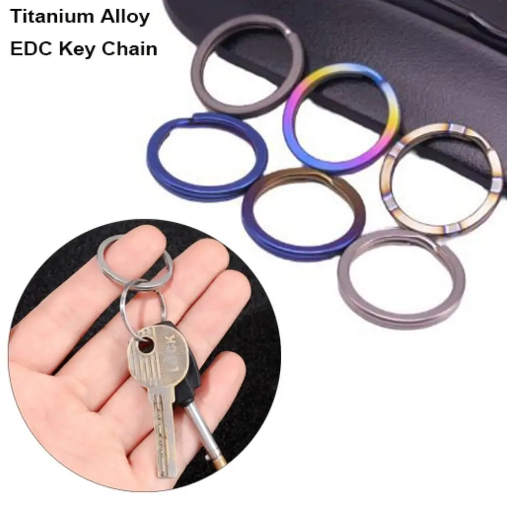 

New 25mm Titanium Alloy Keychain Portable 6 Colors Outdoor Keyring Buckle Key Ring Circle Clip Camping Travel Hanging Tool