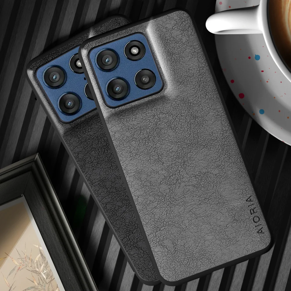 Handyhülle für Moto G Stylus 5G 2025 Funda Vintage Leder-Textur PU-Leder Cover Coque für Moto G Stylus 5G 2025 Hülle