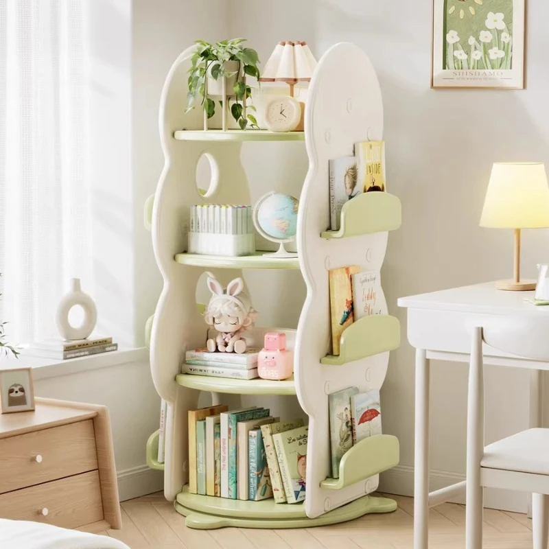 

Children's Rotating Bookshelf Picture Book Rack Reading Baby Toy Storage Rack Floor-to-ceiling Multi-layer Storage