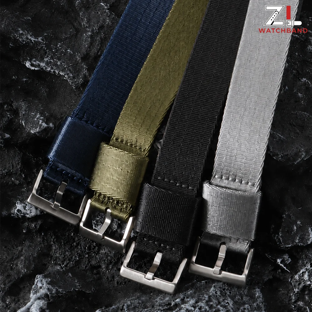 18mm 20mm 22mm Ribbed Nylon Watch Band for Omega for Seiko for Rolex Canvas Sport Universal Replacement Bracelet Watch Accessory view 5