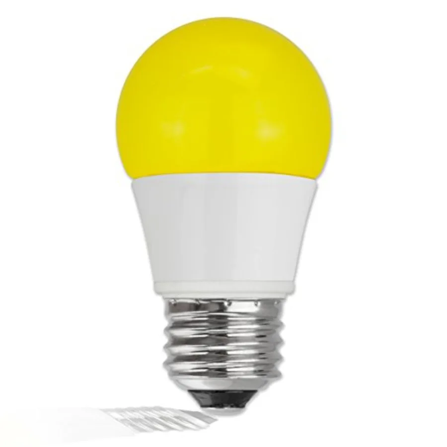 5W Equivalent LED Yellow Bug Light Bulbs, Non-Dimmable