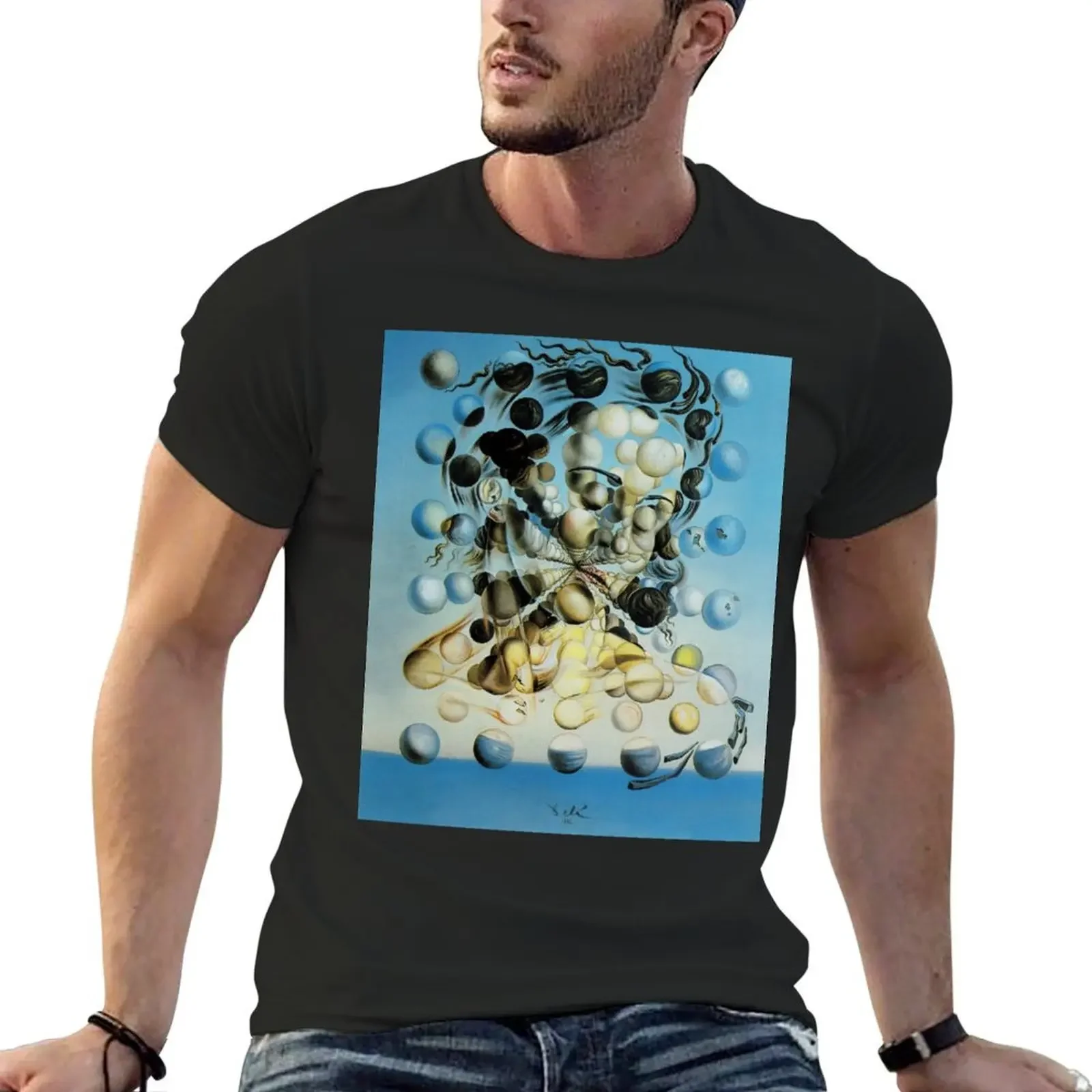 Salvadore Dali Atomic Galatea Surrealist Famous Painters T-Shirt oversizeds korean fashion mens champion t shirts