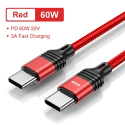 0.5M/1M/2M 66W cavo da USB C a USB tipo C cavo di ricarica rapida USBC PD 2M per iPhone 15 Pro Max Macbook Huawei Xiaomi Oneplus OPPO