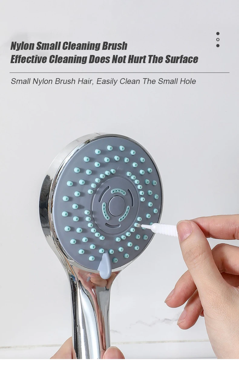 Nylon Kleine Bürste Dusche Kopf Handy Loch Kleine Loch Lücke Reinigung Pinsel Haushalts Reinigung Werkzeuge Liefert Gadgets – Detail 2