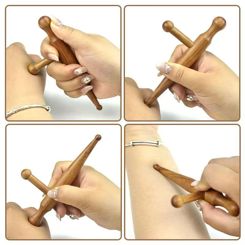 

Wood Massage Stick Tool Natural Sandalwood Massager Acupoint Reflexology Tools For Full Body Relaxing Deep Tissue Foot Massage