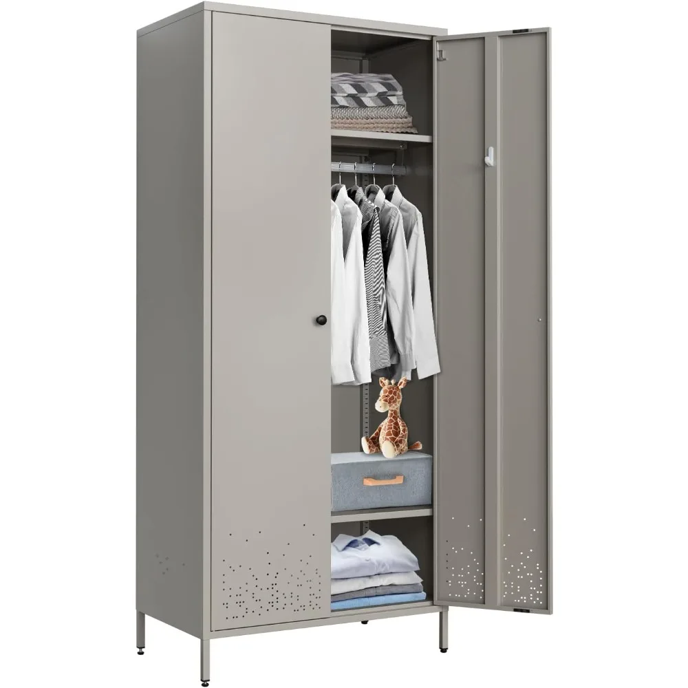 Metal Armoire Wardr…