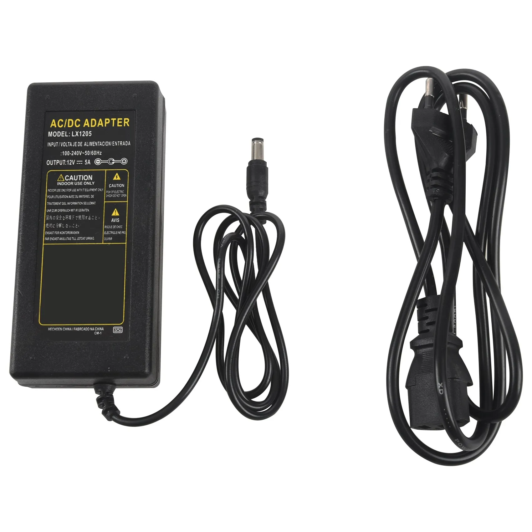 Praktyczny zasilacz 12V 5A 60W do listwy oświetleniowej LED RGB SMD 3528 5050