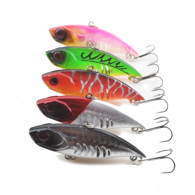 1  Pc Sinking Vibration Fishing Lure 6cm 11g Hard Plastic Artificial VIB Winter Ice Fishing Pike Bait Tackle Isca Peche