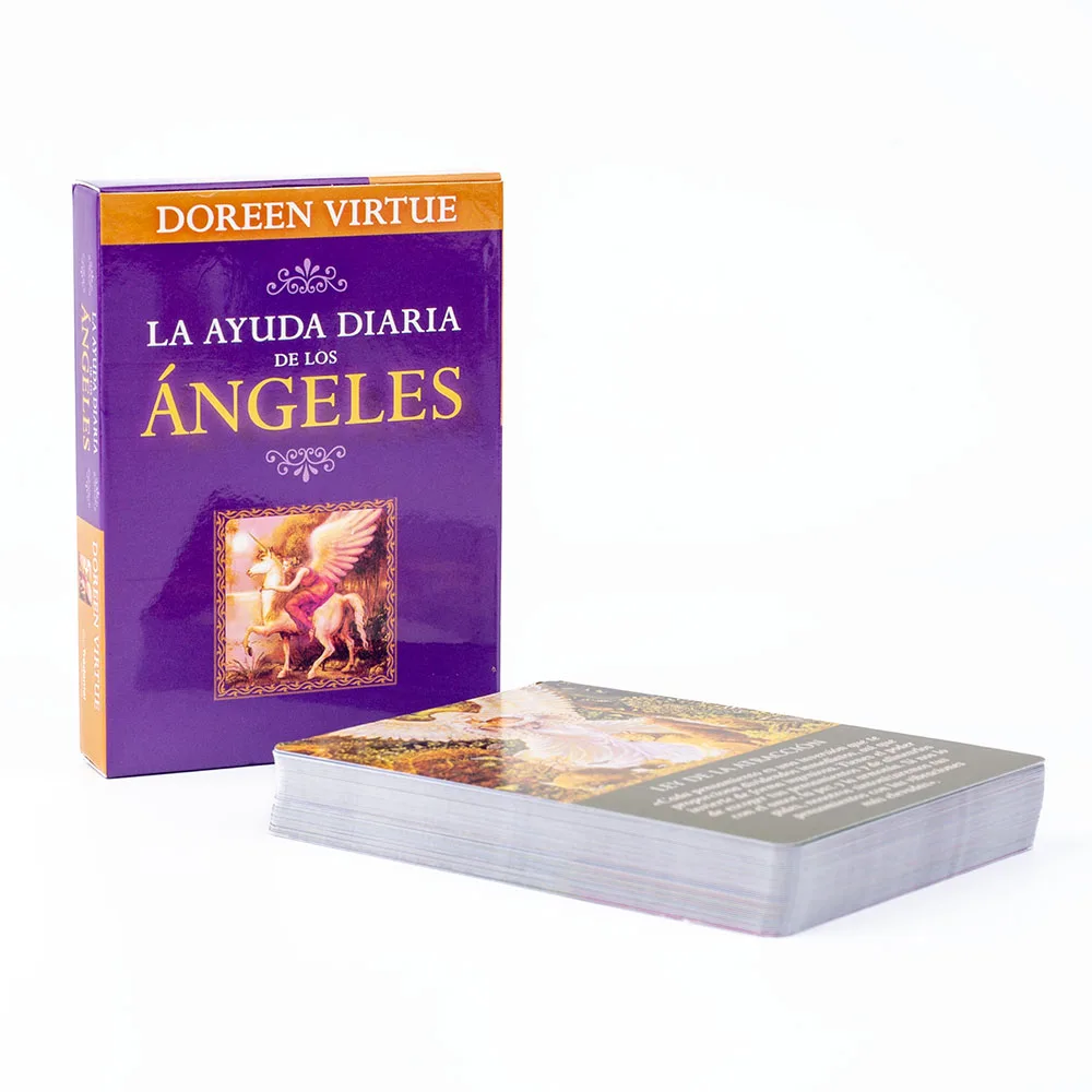 Tägliche Anleitung von Your Angels Oracle 44-Karten-Deck 10,4 * 7,4 cm Spanische Version Fate Divination Tarot-Brettspiel – Detail 3