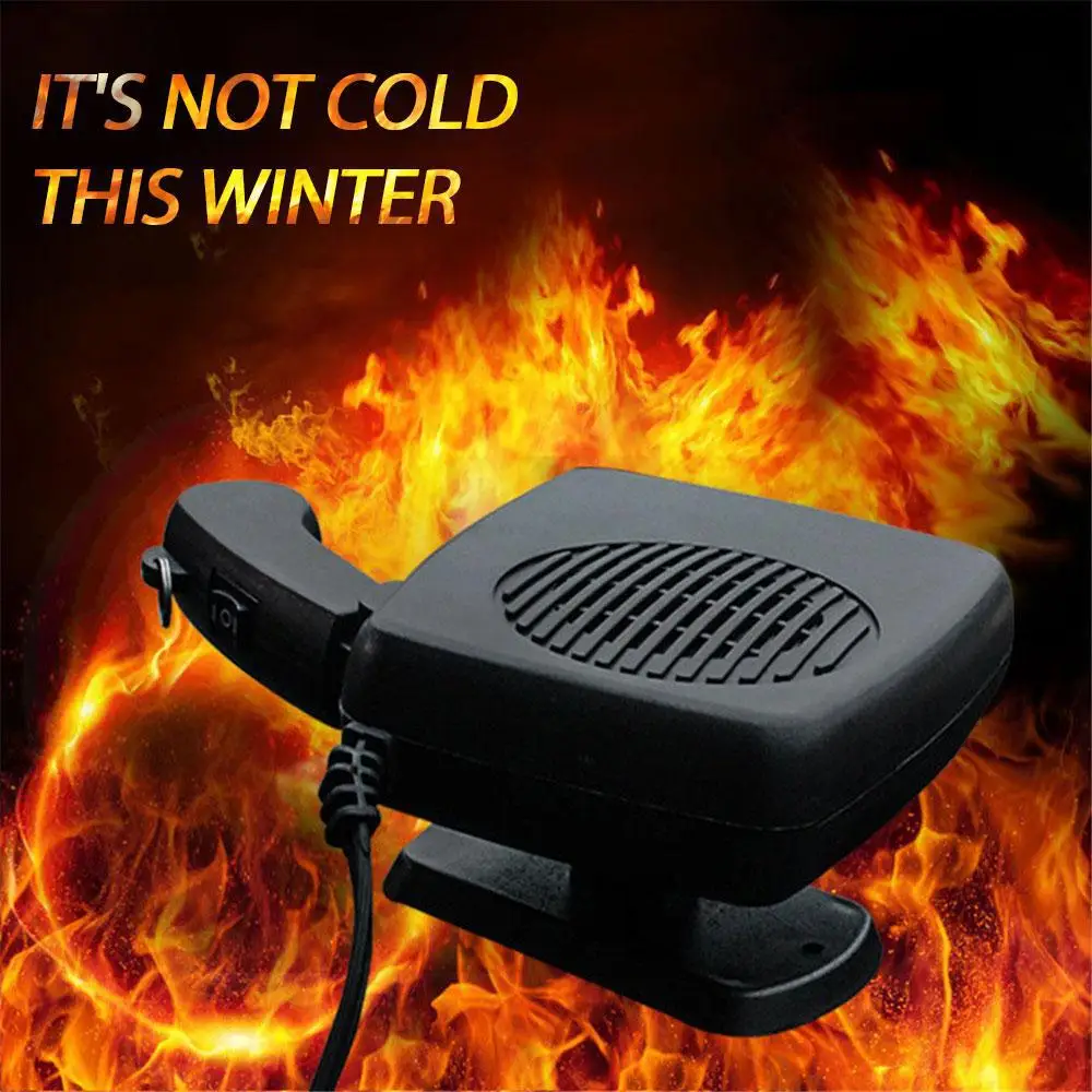 New 200W Car Heater 12V/24V Portable Car Heater Fan 2 IN 1 Car Anti-Fog Defroster Auto Windshield Electr Heating Heater