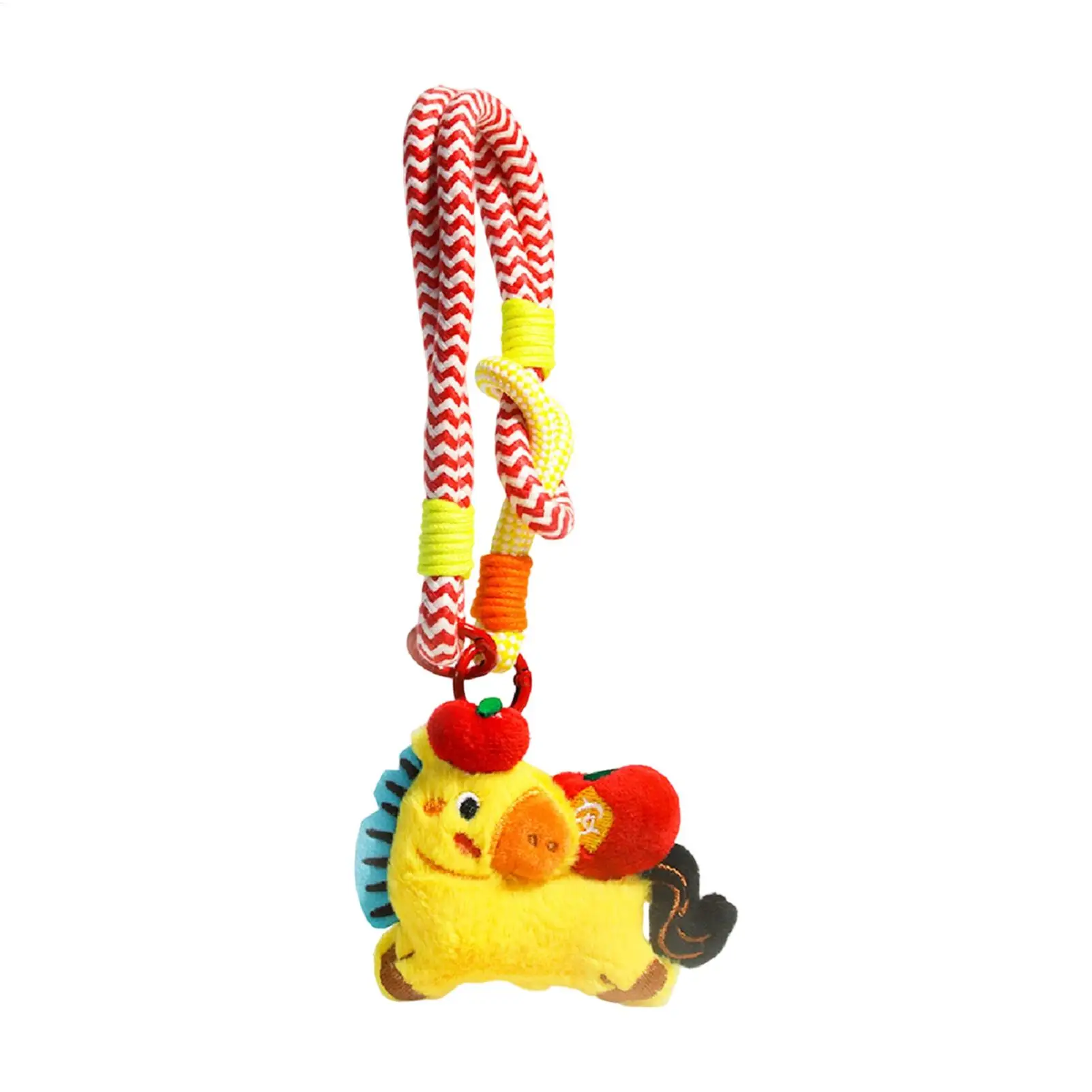 Simpatico cartone animato in peluche Yuanbao Ponys Portachiavi Ciondolo Kawaii Cavallo Anno Portachiavi Zaino squisito Decorazione Accessori Regali