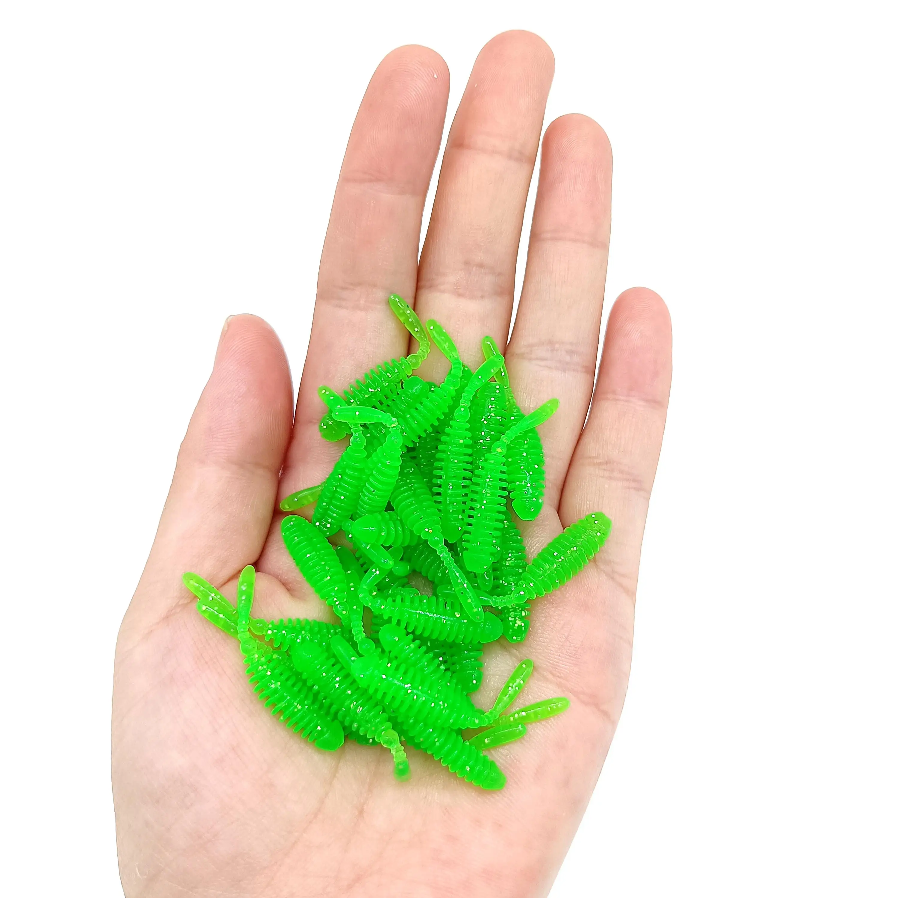 DUODUOYU 20 قطعة 0.28 جرام/35 مللي متر TPE AJING لينة إغراء Rockfish الصيد السحر صغير الطعم الاصطناعي سويمبيتس تهزهز إغراء Wobber دودة معالجة #6