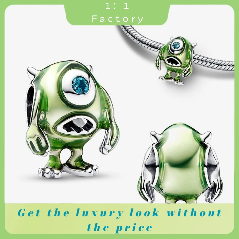 925 Silver Disney Pixar Mike Wazowski Charm Beads for Women, Fit Pandora Original Bracelet in 2023, Hot - Sale Gift