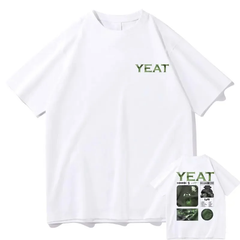 Limited Edition Rapper Yeat New Album Print Tshirt Men Women Hip Hop Round Neck Oversized T-shirt Men's Fashion Loose Streetwear