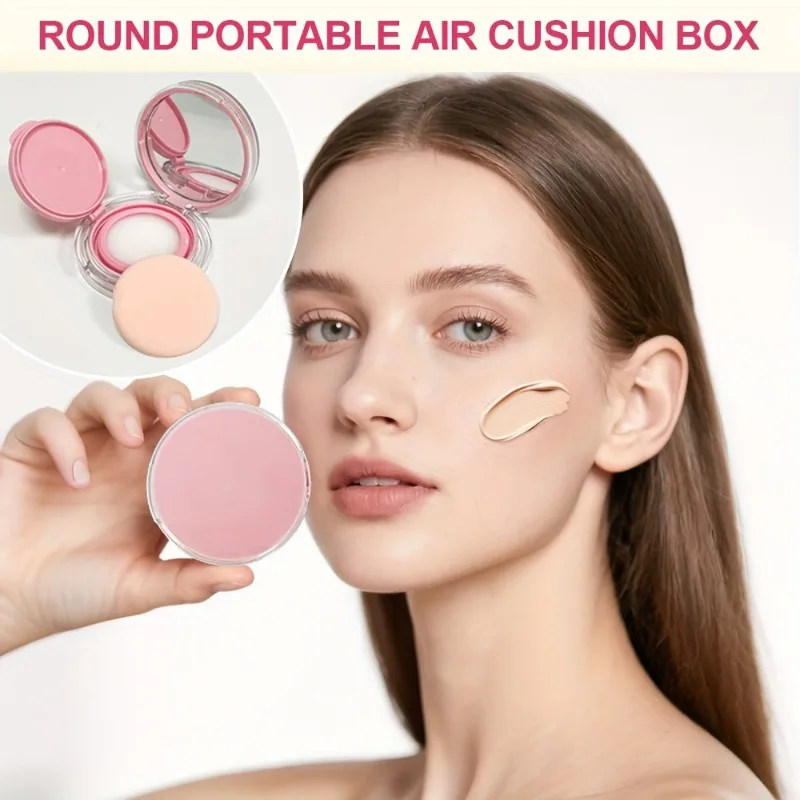 Custodia compatta ricaricabile con cuscino d'aria con specchio e soffio per fondotinta BB Cream Contenitore per trucco portatile a prova di perdite da viaggio ​