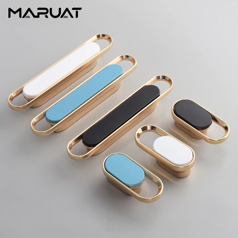 Matte Black Zinc Alloy Kitchen Cabinet Handles Hole Center 16mm 64mm Drawer Pulls Wardrobe Door Handle Furniture Hardware